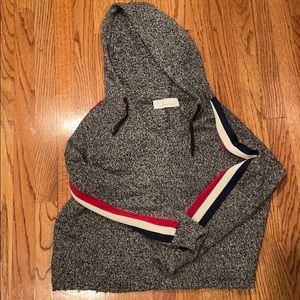 Vintage Havana stripes sleeve hoodie